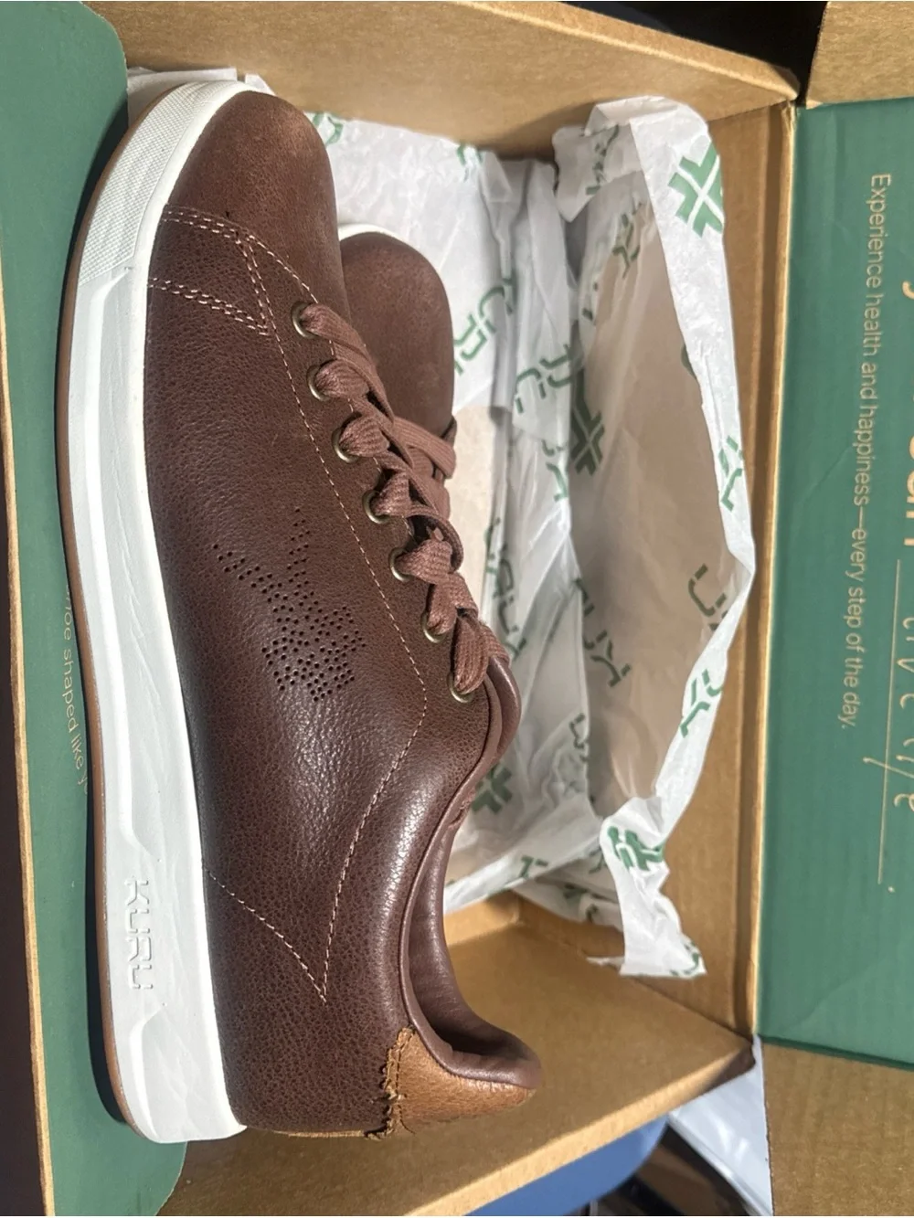 Kuru Men’s 10 Medium Brown Casual Leather Sneakers
